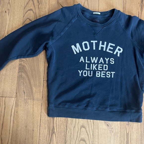 MOTHER Crewneck Demin the Drop Sweatshirt - Picture 9 of 12